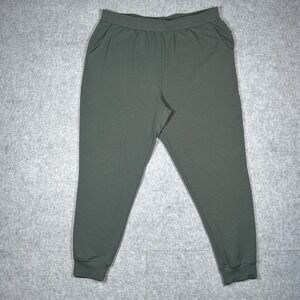 Eddie Bauer Sweatpants Women's Size XL Army Green Pull On Loungewear Baggy Comfy